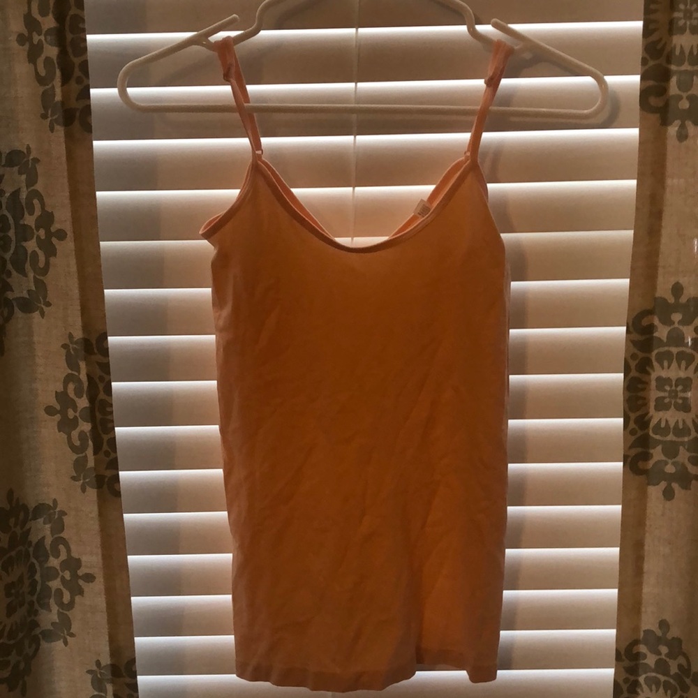 Peach colored knit tank